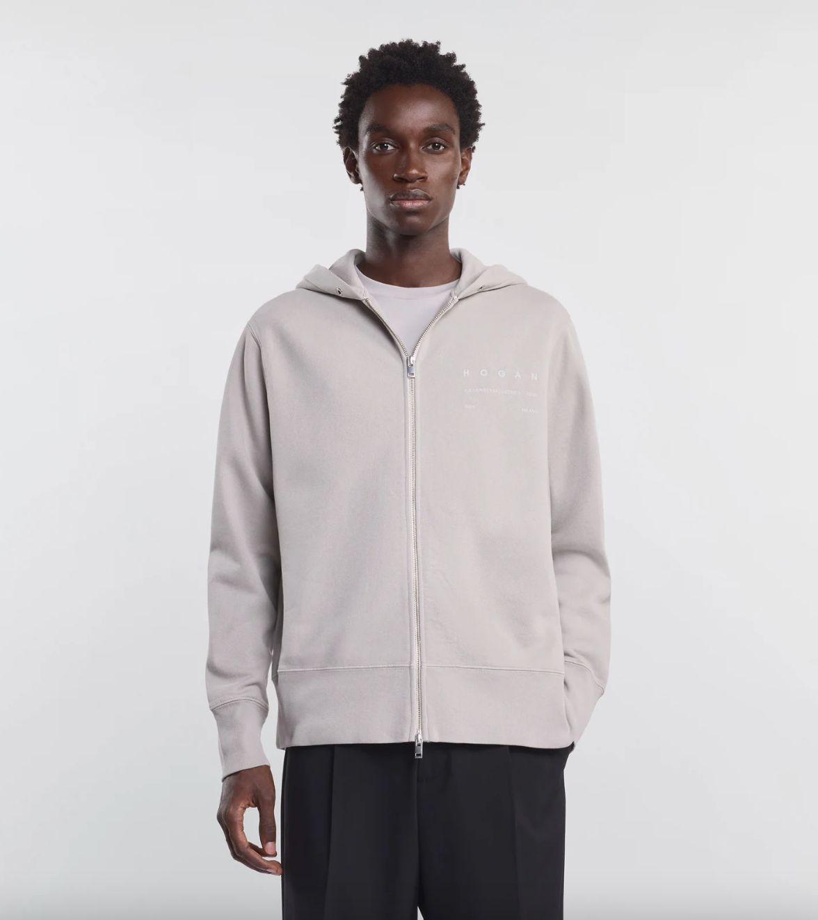 HOGAN HOODIE GREY, TAILLE: M