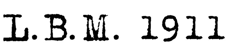 L.B.M. 1911