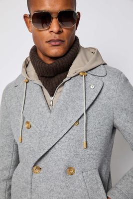 MANTEAU LUBIAM GRIS CAPUCHE