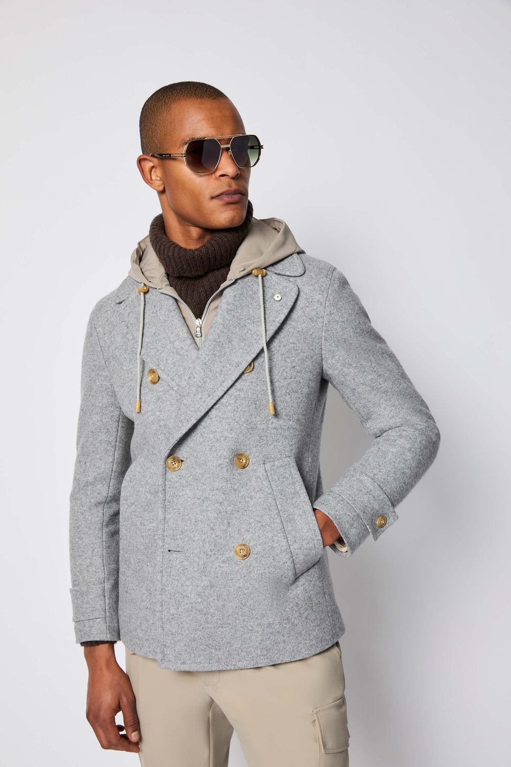 MANTEAU LUBIAM GRIS CAPUCHE