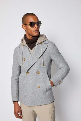 MANTEAU LUBIAM GRIS CAPUCHE