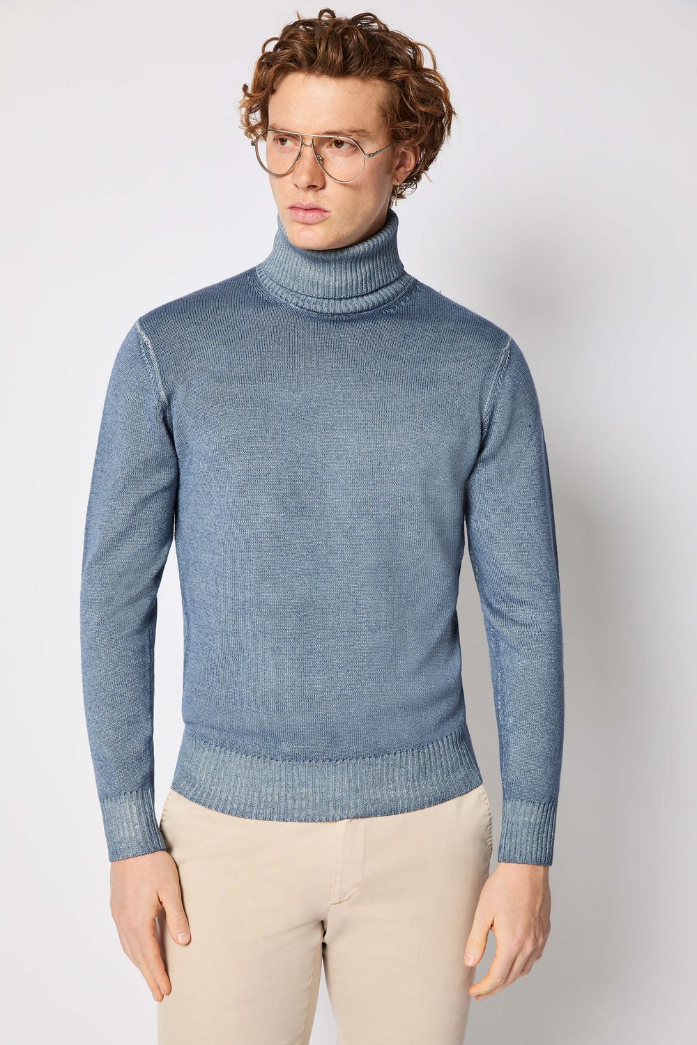 L.B.M. PULL COL ROULE BLEU DELAVE