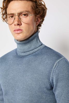 L.B.M. PULL COL ROULE BLEU DELAVE