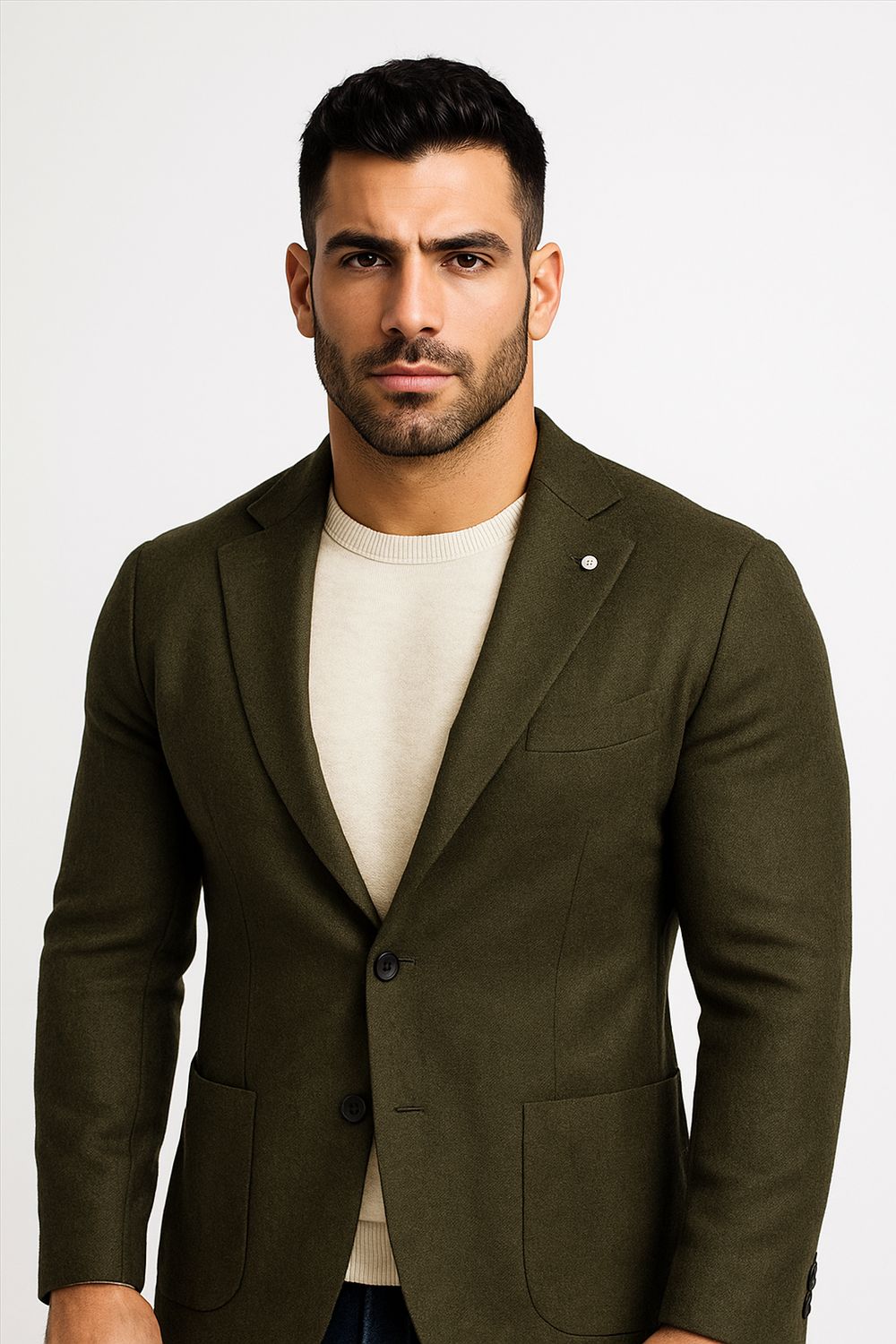 VESTON LUBIAM STRUCTURE Kaki