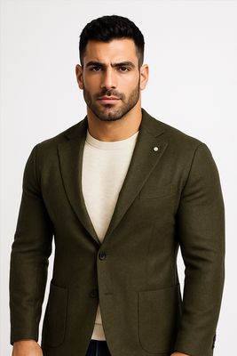 VESTON LUBIAM STRUCTURE Kaki