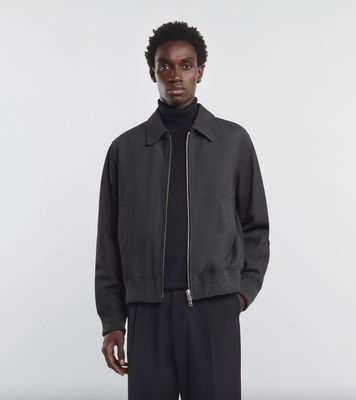 HOGAN MASON SUEDE BOMBER Anthracite