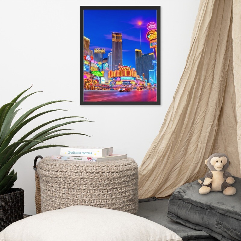 Vegas Strip 1 Framed photo paper poster