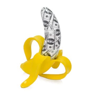Hars sculptuur 'Banaan' - Kleur Geel