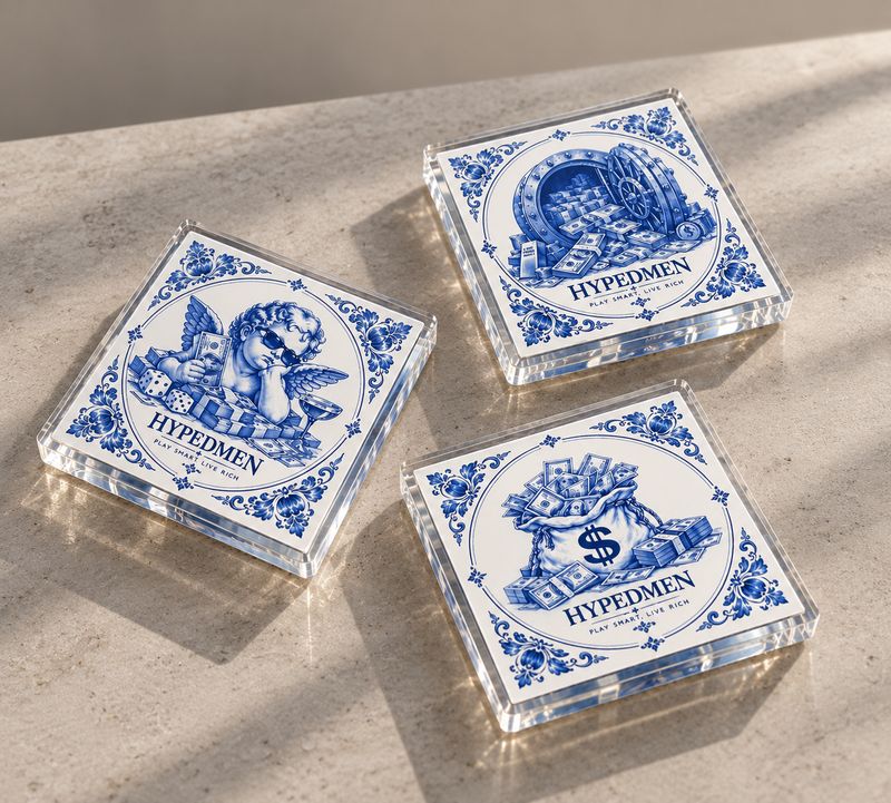 DELFT BLUE MONEY COASTERS – SET OF 3