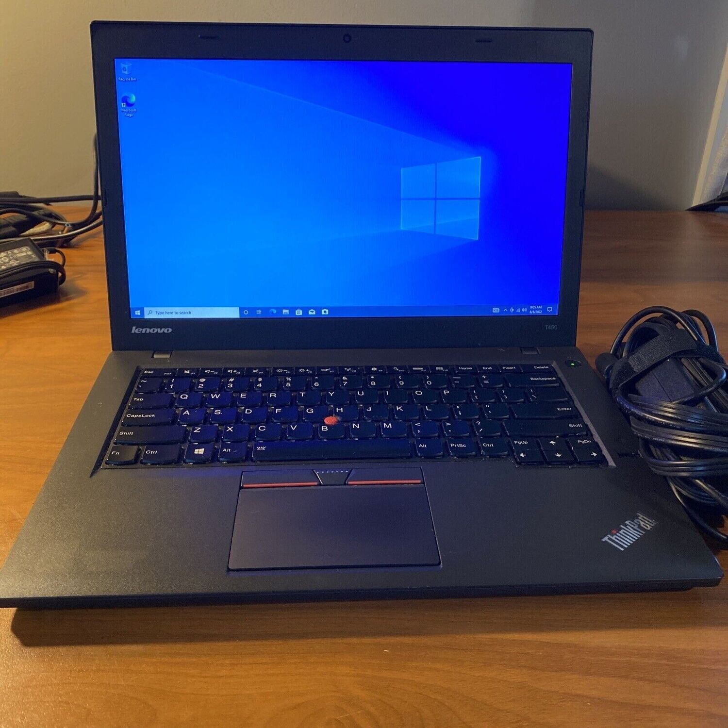 Lenovo ThinkPad T450 14” Laptop i7-5600U, 8 GB RAM, 256 GB SSD w/Adapter