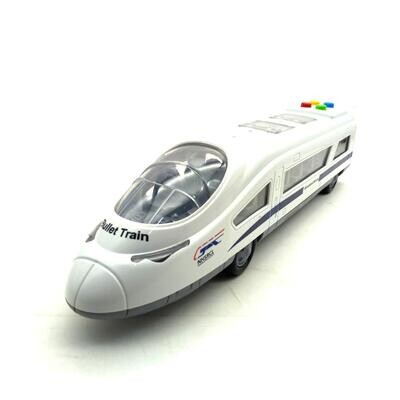 Friction Powered Battery Operated Bullet Train with Light. Sound/Music