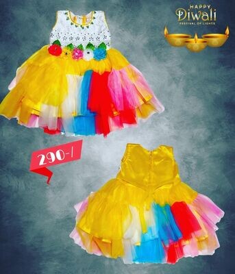 Girl frock with multi colours