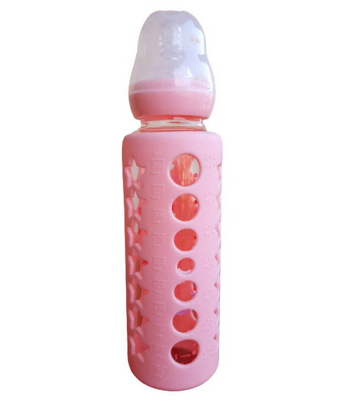 BABY LOVE Glass Feeding Bottle - 240 ML