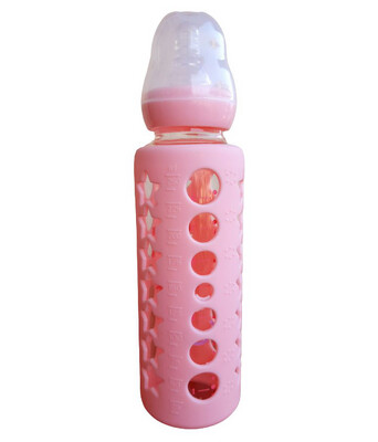 BABY LOVE Glass Feeding Bottle - 240 ML
