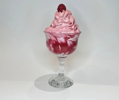 Faux Raspberry Sundae with Whip Cream Prop