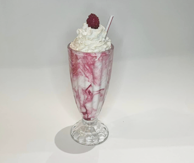 Faux Raspberry Shake, Ice Cream Shop prop