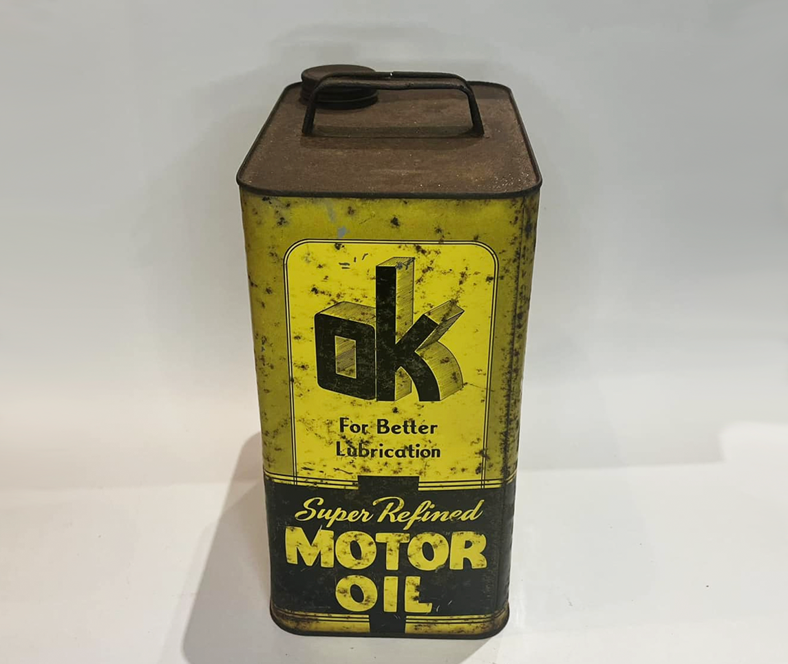 Vintage 1950s OK Motor Oil Can