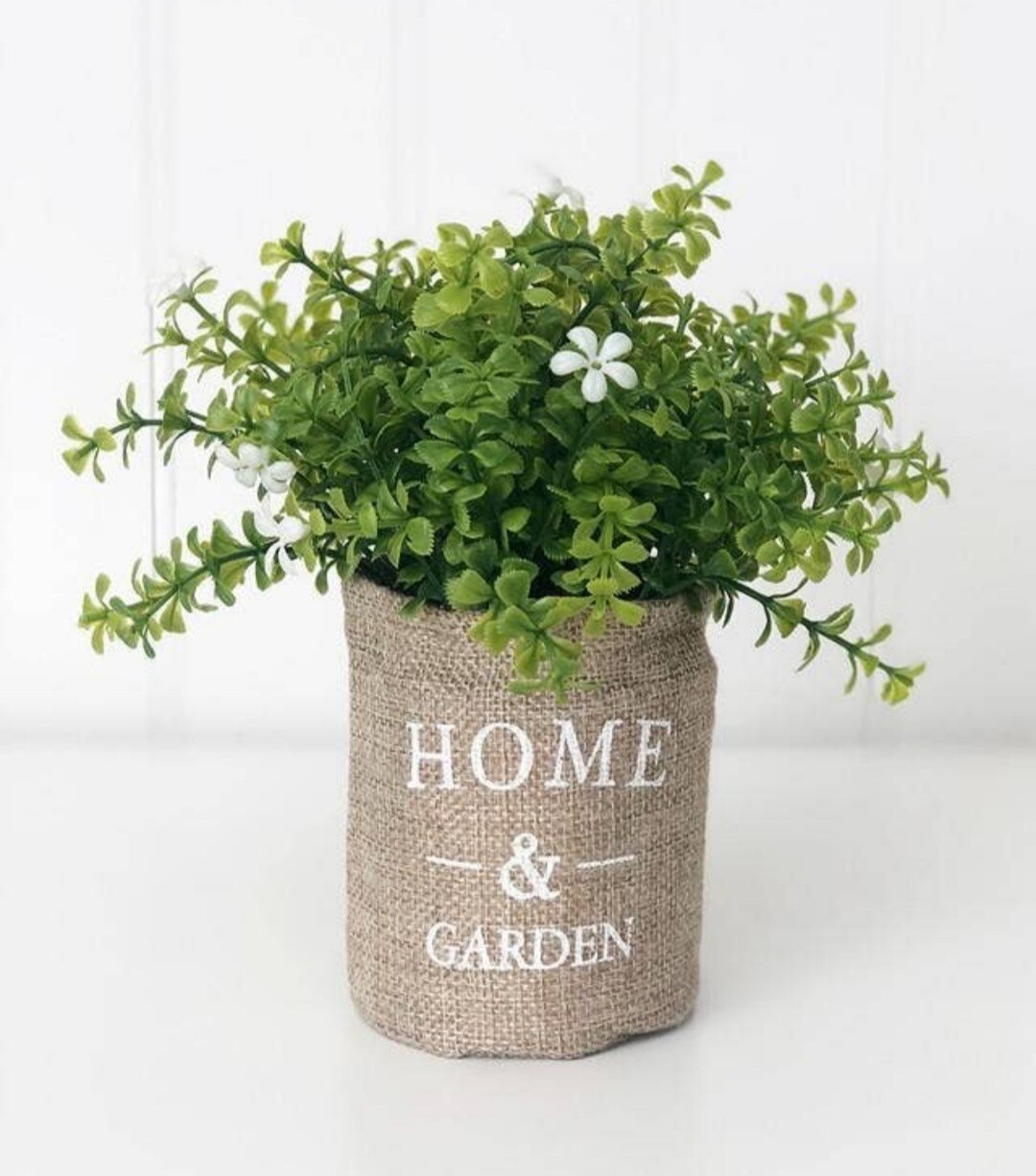 Home & Garden Burlap Bag Greenery