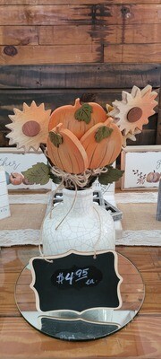Handmade wooden Flower/pumpkin