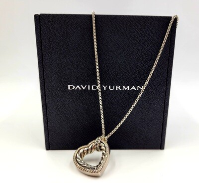 David Yurman Heart Necklace with Diamonds