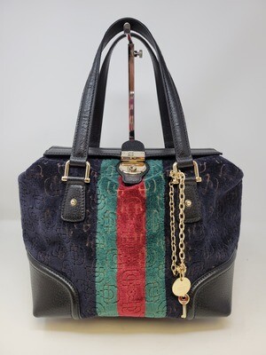 Gucci Treasure Boston Horsebit Velvet Bag