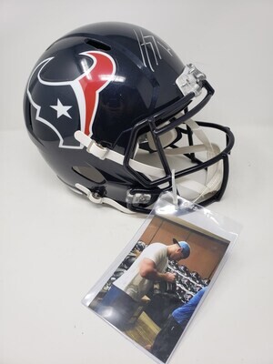 Texans JJ Watt Riddell Autographed Football Helmet