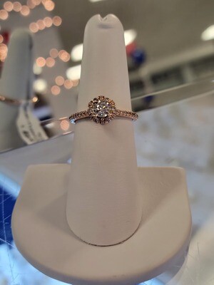 14kt Rose Gold Diamond Ring