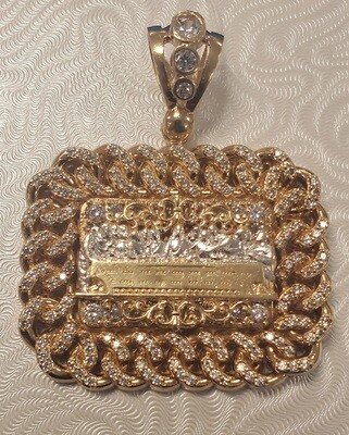 10kt Yellow & White Gold Last Supper Pendant