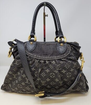 Louis Vuitton Neo Cabby Black Denim Handbag