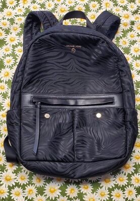 Michael Kors Nylon Prescott Black Zebra Print Backpack