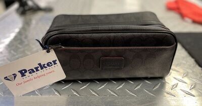 Coach Men's Signature Black Travel Kit bag