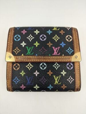 Louis Vuitton Elise Multicolor Black Wallet