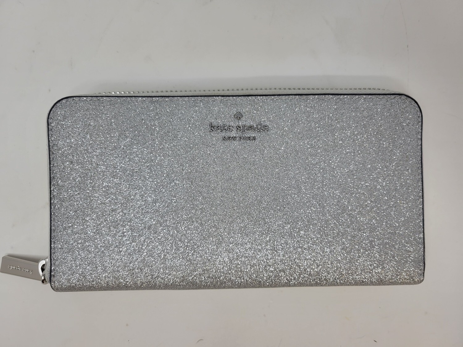 Kate Spade Silver Shimmy Glitter Continental Wallet
