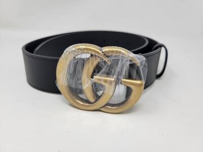 Gucci GG Wide Black Belt Size 85