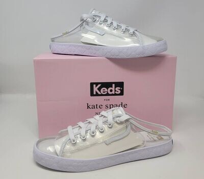 Kate Spade Keds Kickstart Mule Clear Sneakers Size 8.5
