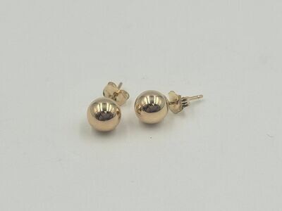 10kt Yellow Gold 6mm Ball Stud Earrings