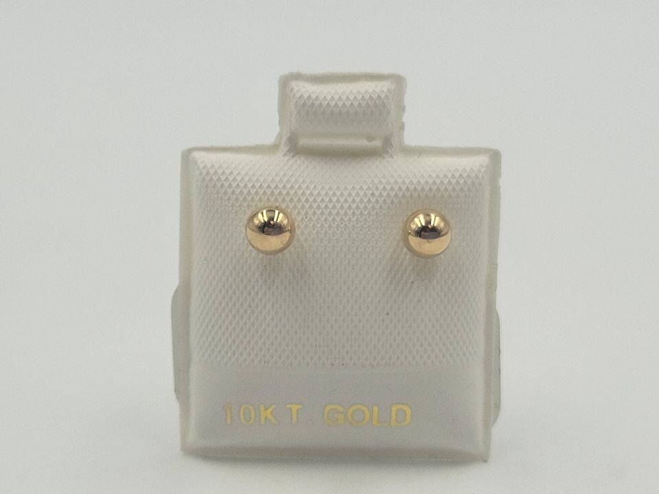 10kt Yellow Gold 4mm Ball Stud Earrings