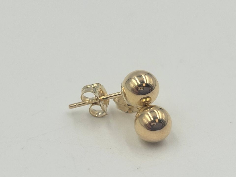 10kt Yellow Gold 5mm Ball Stud Earrings