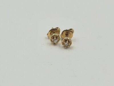 14kt Yellow Gold 10pt Diamond Stud Earrings