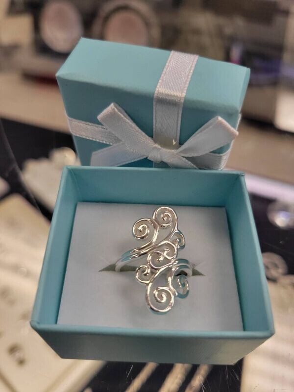 Sterling Silver Scroll Ring