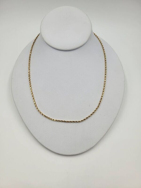 14kt Yellow Gold 18.5" 2mm Rope Necklace
