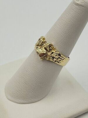 10kt Yellow Gold Nugget Ring Size 7 1/2