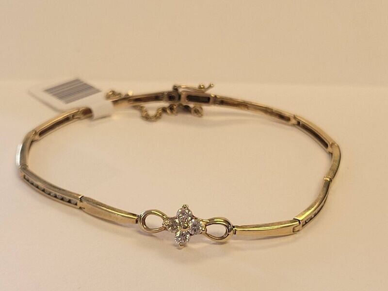 10kt Yellow Gold Ladies Bracelet w/ CZs