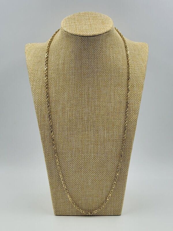 10kt Yellow Gold 24" 3mm Solid Rope Necklace