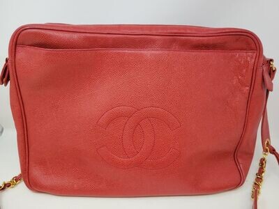 Chanel Timeless Double Zip Caviar Red bag