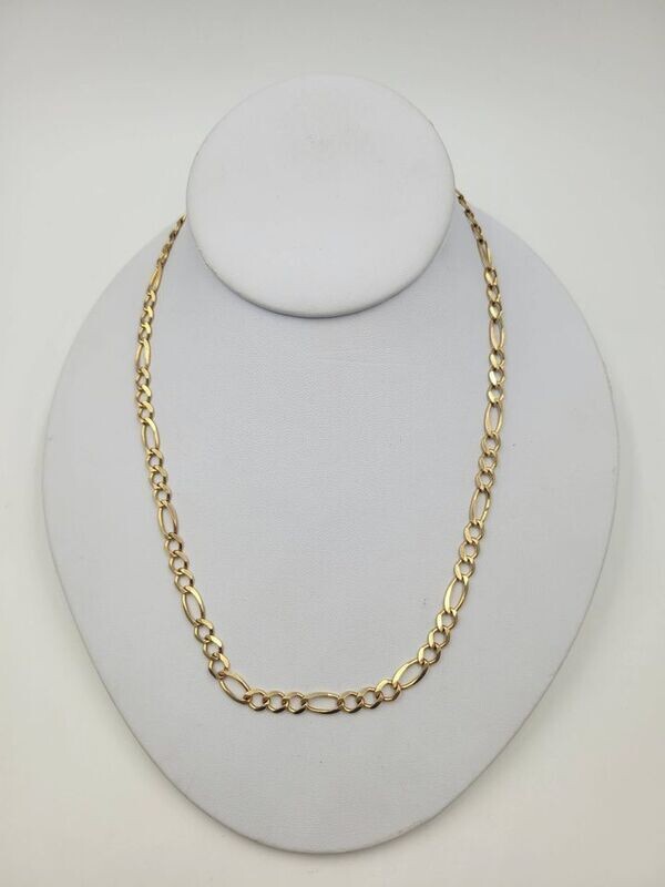 10kt Yellow Gold 18" 6mm Figaro Chain