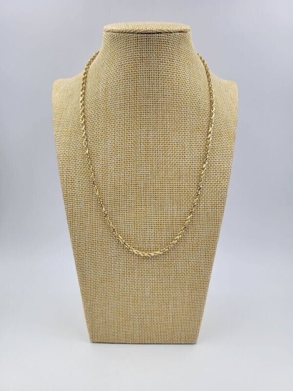 10kt Yellow Gold 18.5" 3mm Solid Rope Necklace