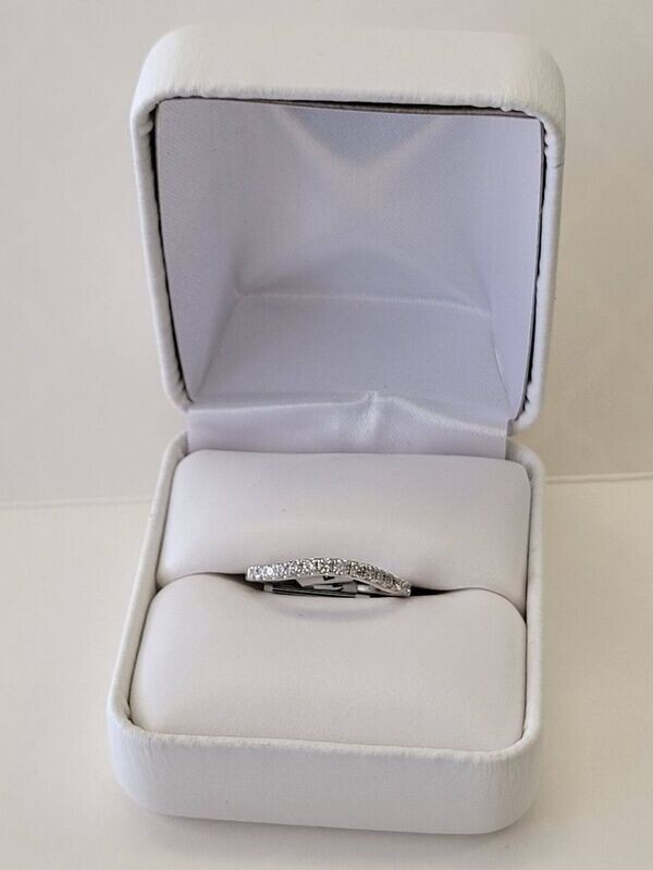 14kt White Gold Diamond Anniversary Band Size 4 1/2