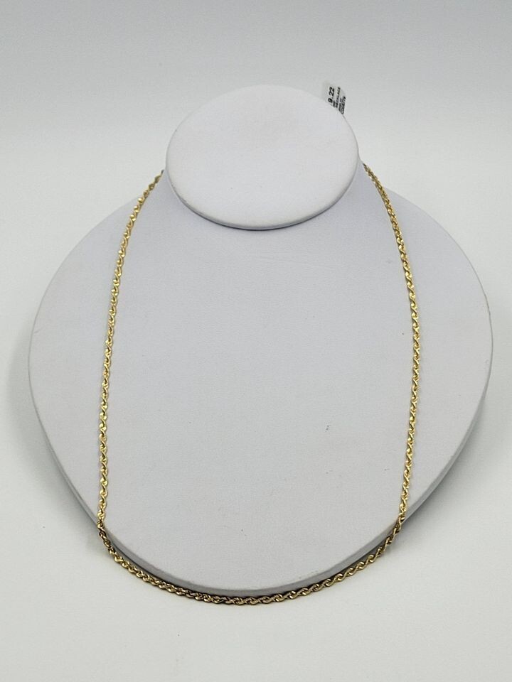 14kt Yellow Gold 22" 2mm Rope Chain Necklace