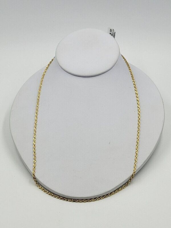 14kt Yellow Gold 22" 2mm Rope Chain Necklace